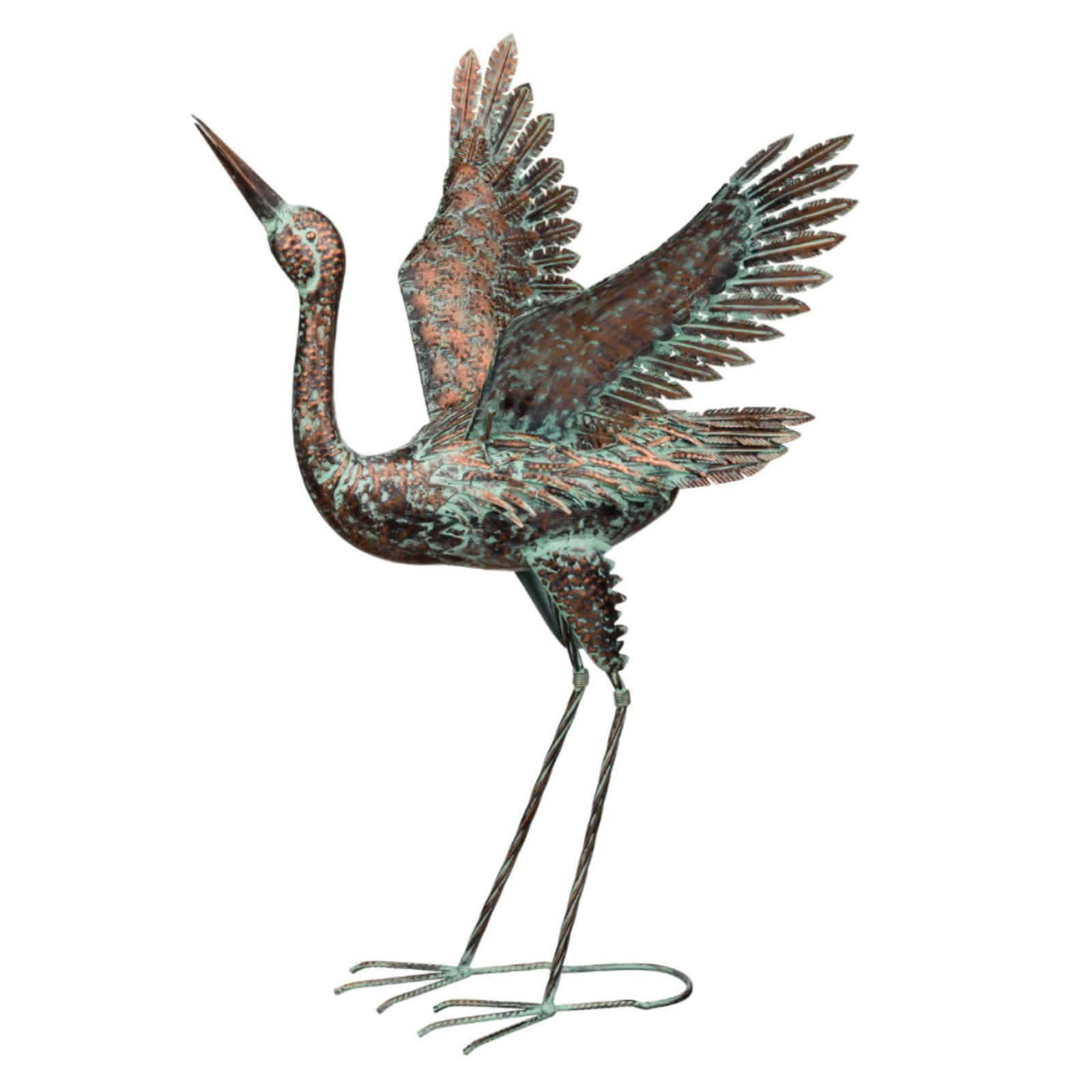 Regal Art & Gift Green Patina Cranes 32" & 38"  (PAIR) loading=