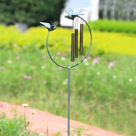 SPI Bird Pair Windchime on Stake