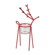Tag Red Reindeer Tealight Holder-S