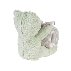 b. Boutique Cuddly Frog 10" Stuffed Animal w/ Blanket Gift Set, Green 7PLSH717