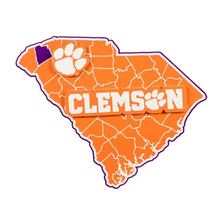 Evergreen Enterprises State Shape Wall Decor-Clemson University  6WS912