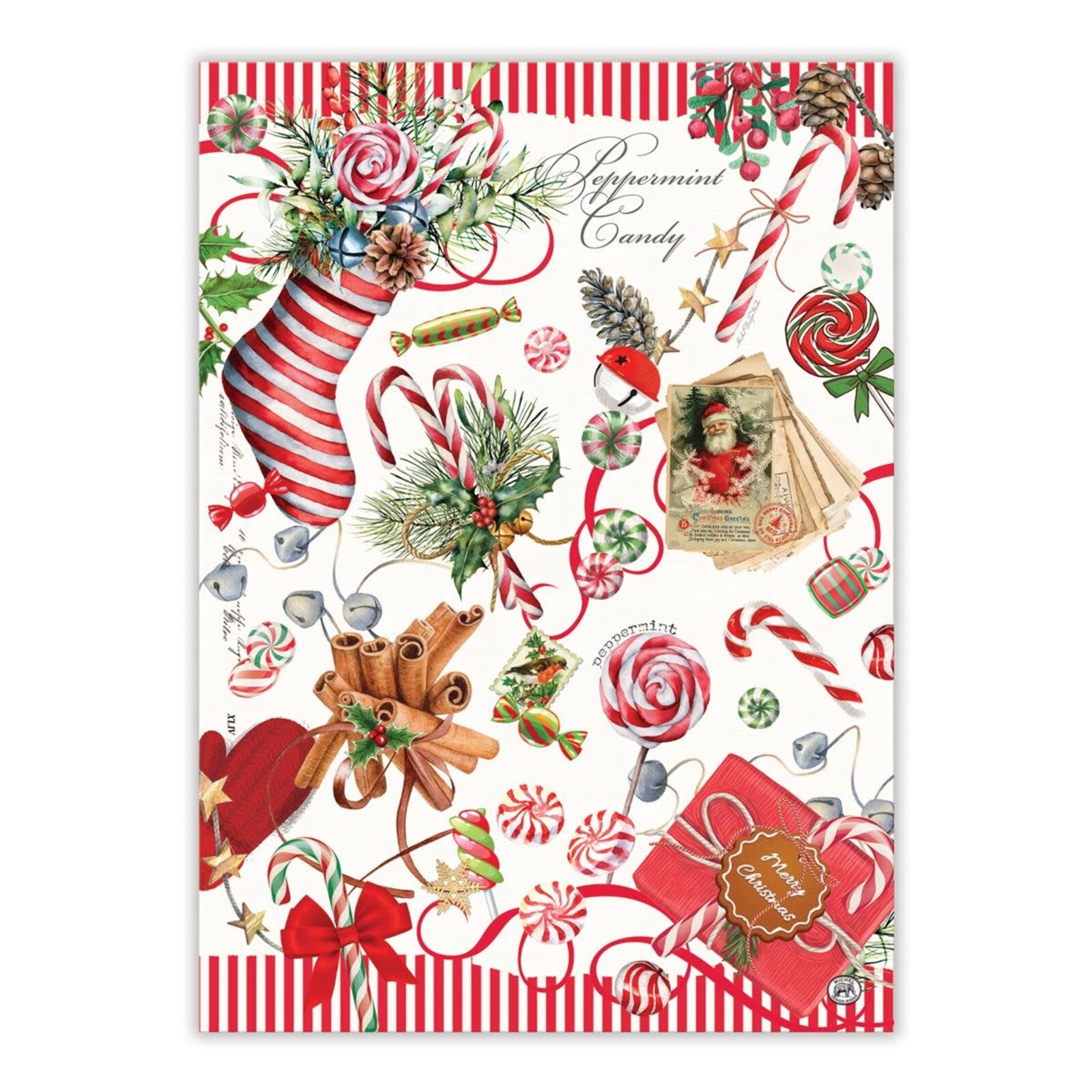 Michel Design Works Peppermint Kitchen Towel   TOW347 loading=