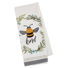 Design Imports DII Bumble Bee Kind Embellished Dishtowel  753422