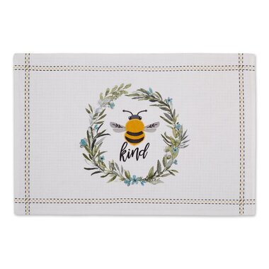 Design Imports DII Bee Kind Embellished Placemat    753410
