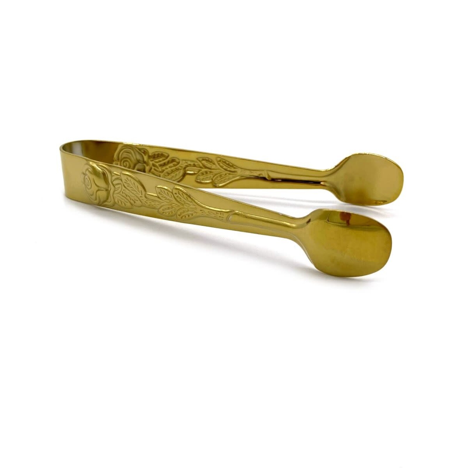 The Gallery Rose Handle Sugar Tong Stainless Steel Gold loading=