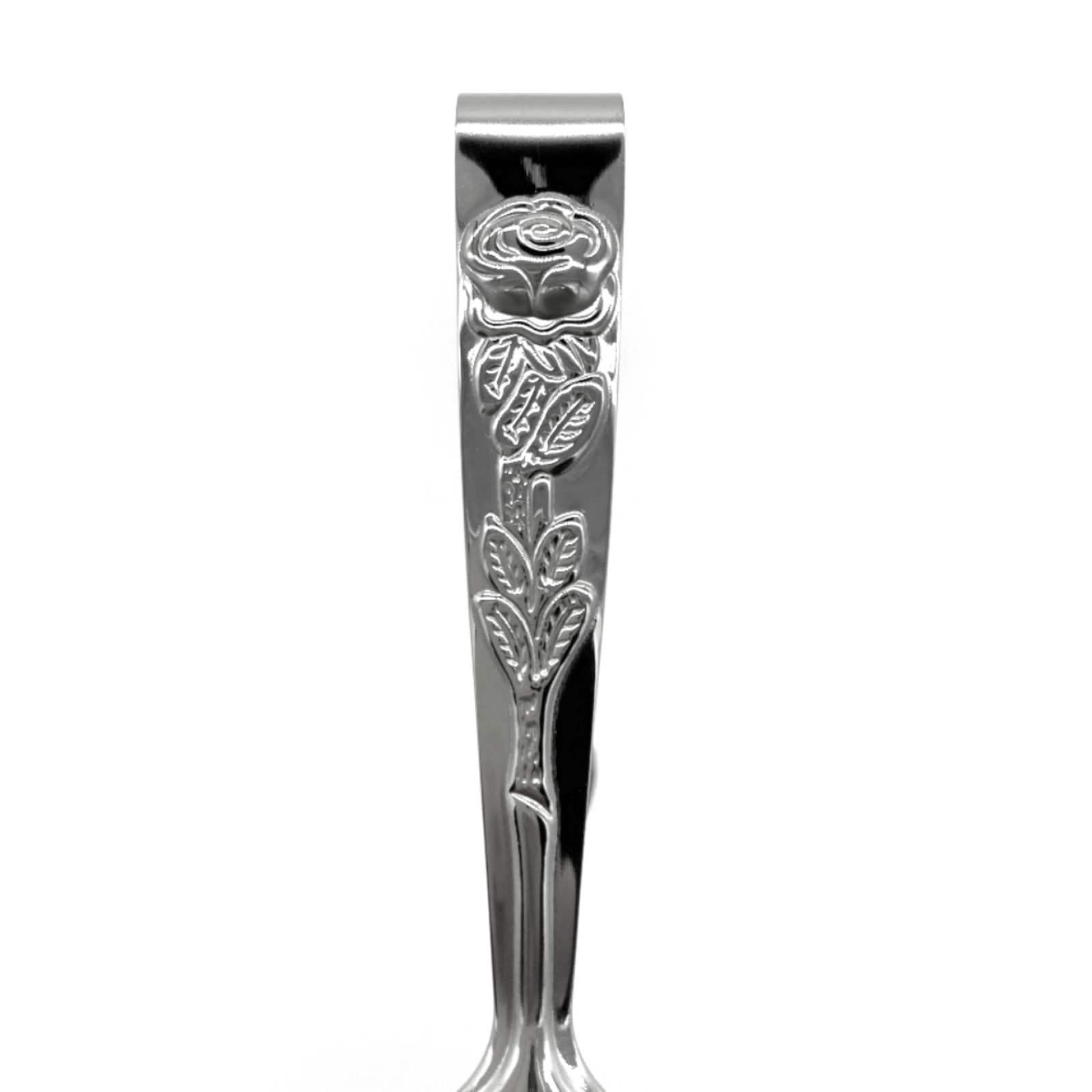 The Gallery Rose Handle Sugar Tong Stainless Steel (Silver) loading=