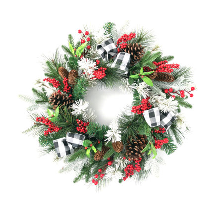 Sullivans PINE BERRY RIBBON WREATH      WR874