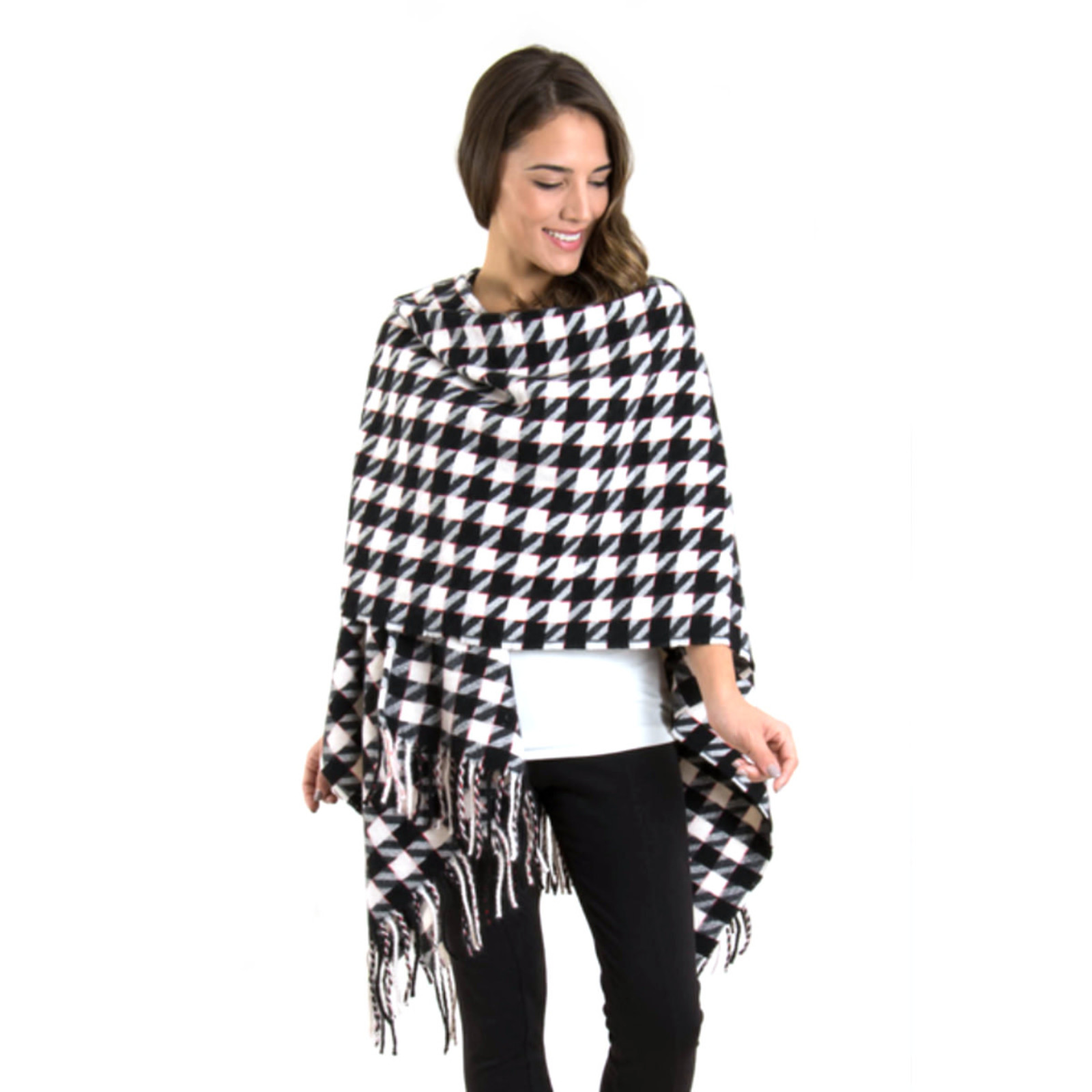 Simply Noelle Houndstooth Wrap   WRP8014 loading=