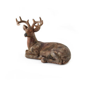 One Hundred 80 Degrees Laying Deer, Resin, 21"    HM0035
