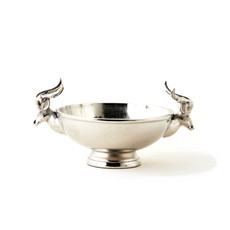 One Hundred 80 Degrees Deer Bowl, Metal, 7.5" x 12     IN0085