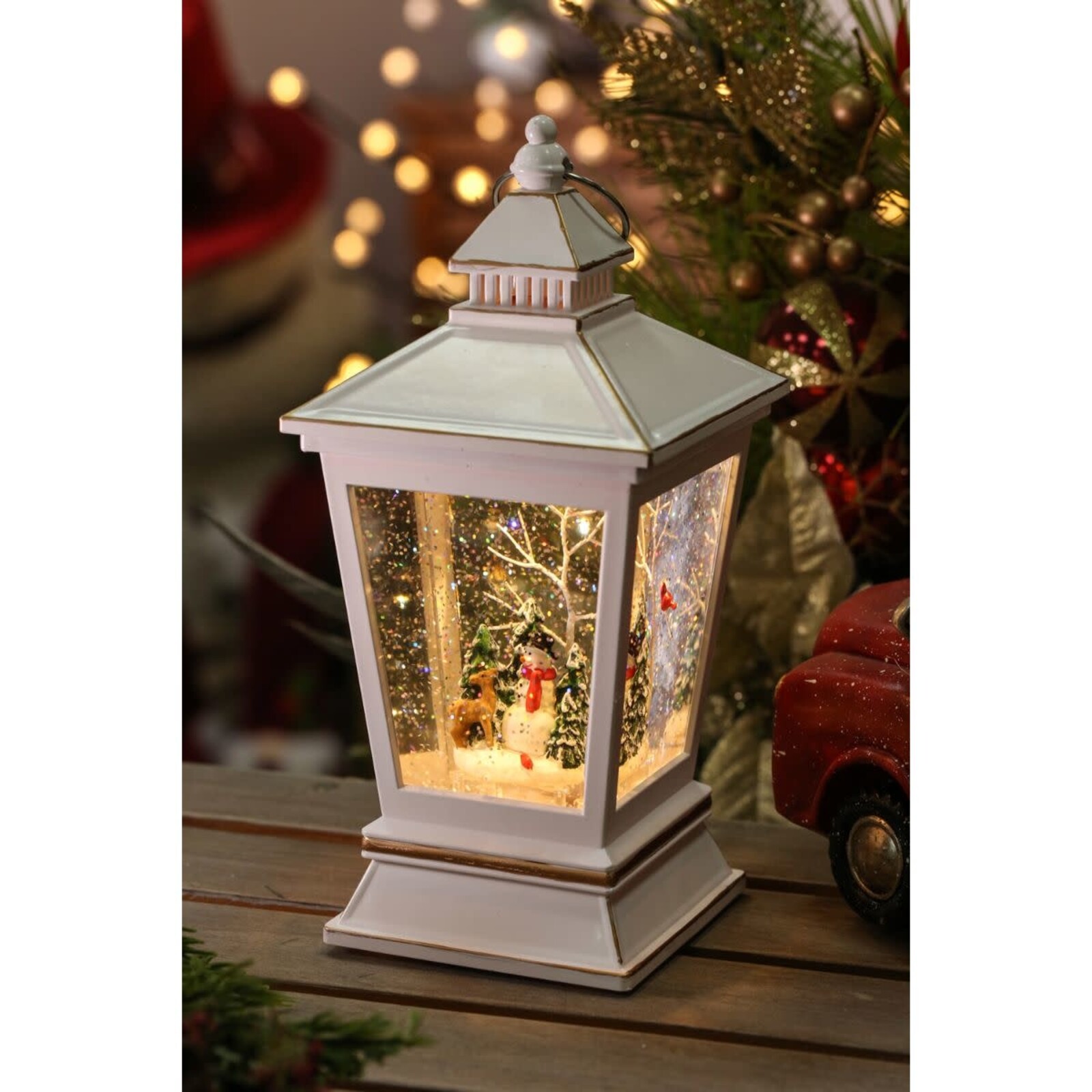 Evergreen Enterprises LED Musical White Water Lantern with Holiday Scene 8LED650 loading=