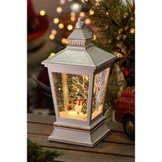 Evergreen Enterprises LED Musical White Water Lantern with Holiday Scene 8LED650
