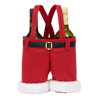 Design Imports DII Santa Pants Wine Bottle Tote     90729