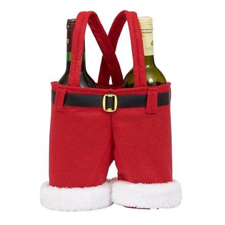 Design Imports DII Santa Pants Wine Bottle Tote     90729