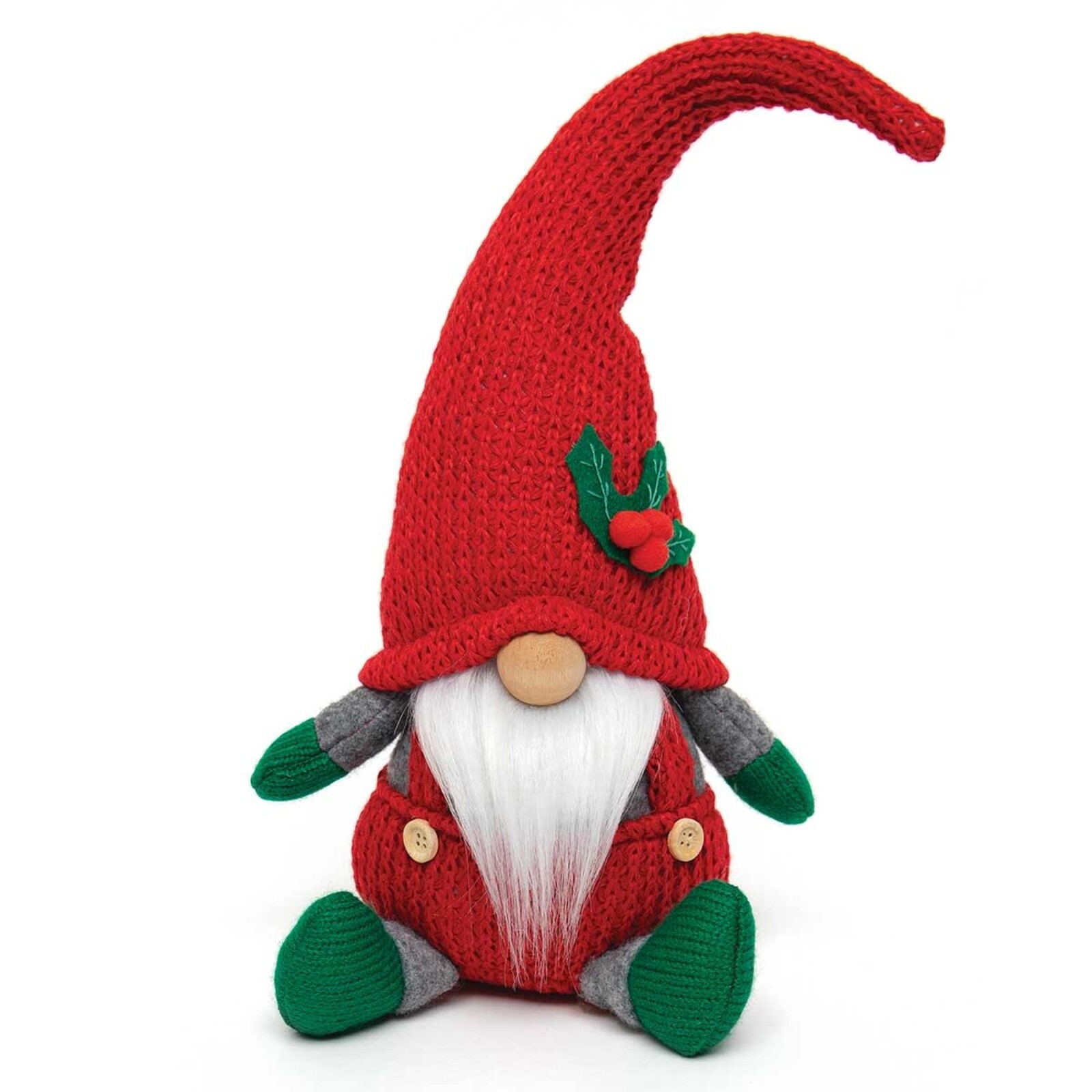Meravic HOLLY HAT GNOME ORNAMENT   R8713 loading=