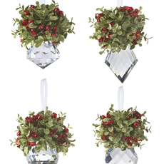Kissing Krystals Mistletoe Krystal Ornaments   KK10