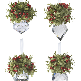 Kissing Krystals Mistletoe Krystal Ornament (1)    KK10