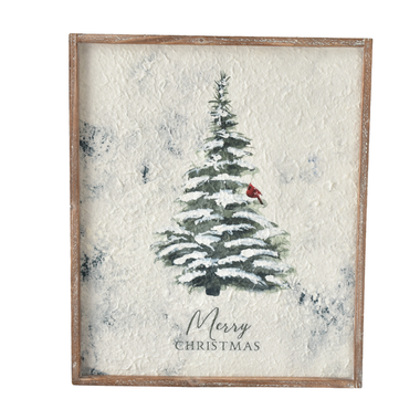 Ganz Framed "Merry Christmas" Tree Cardinal  CX175684