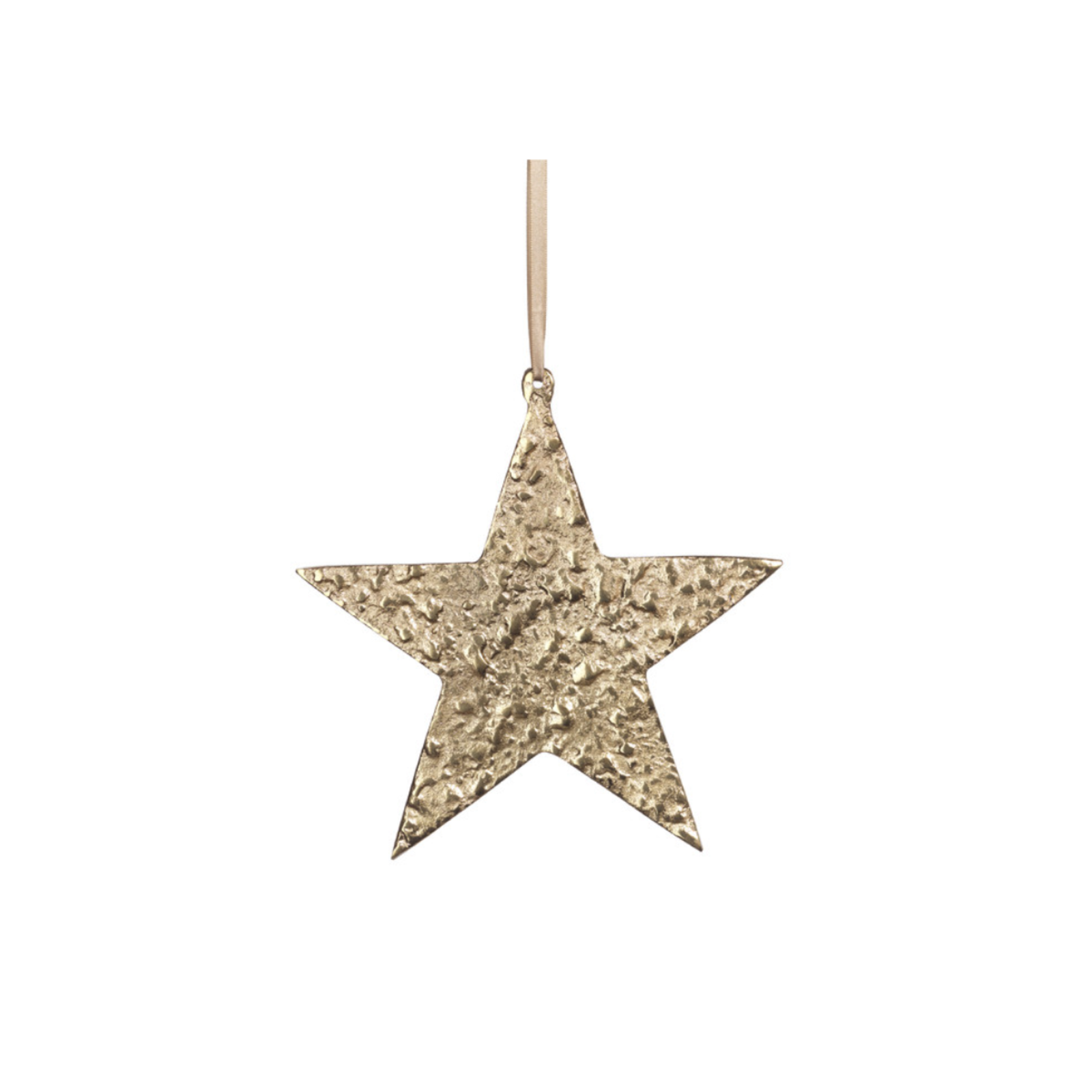 Zodax Raw Aluminum Star Ornament-Gold  IN-6388 loading=