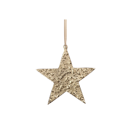 Zodax Raw Aluminum Star Ornament-Gold  IN-6388