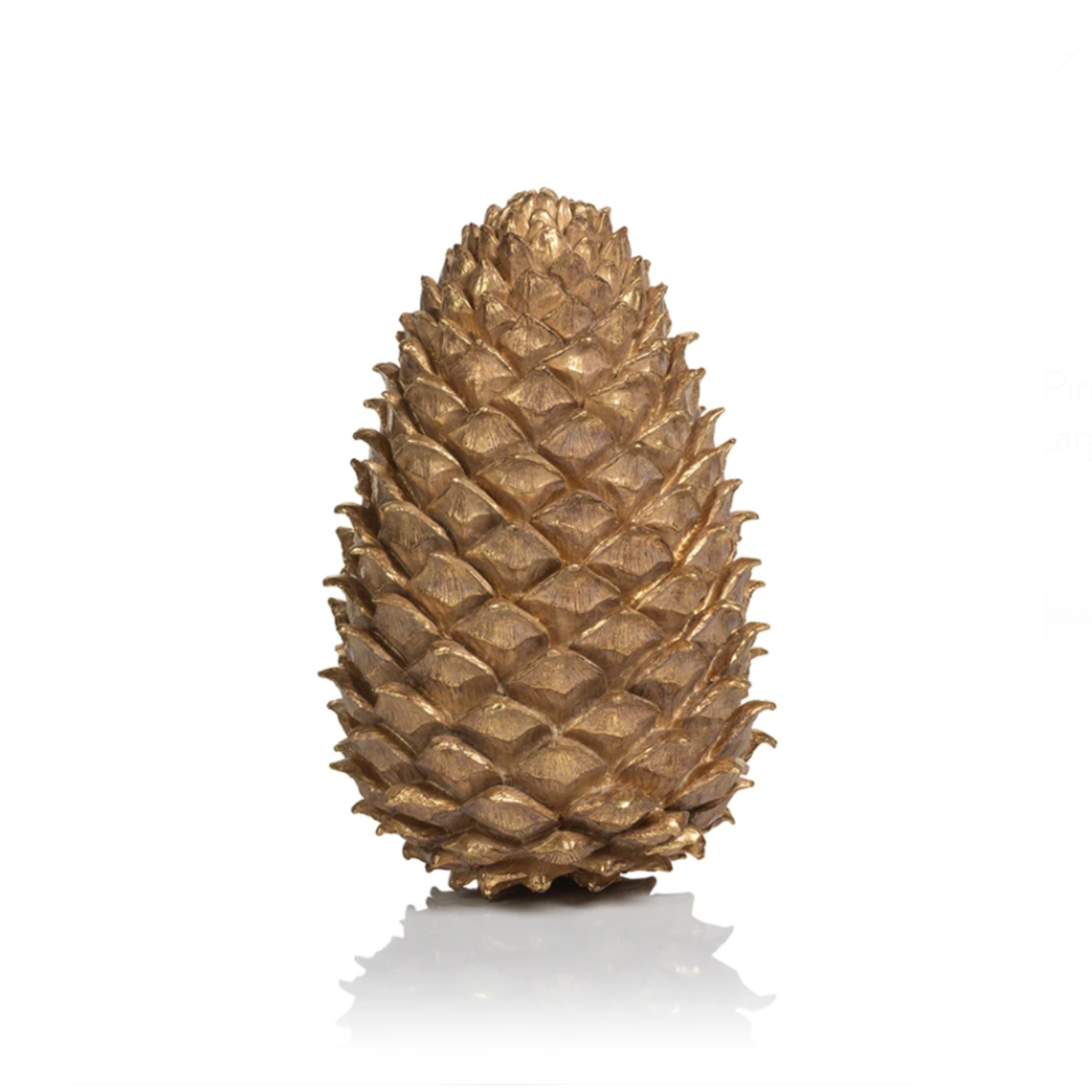Zodax Golden Decorative Pine Cone 10.5"  CH-5771 loading=