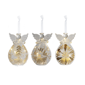Ganz LED Glass Angel Ornaments    LLX1277
