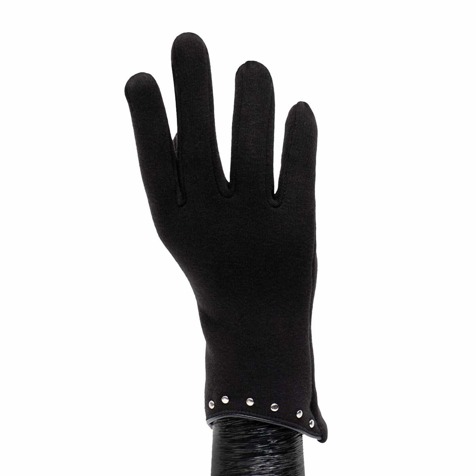 Meravic Black Gloves with Stud Trim  X7984 loading=
