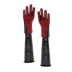 Meravic Red and Black Plaid Gloves with Black Palm   X8034