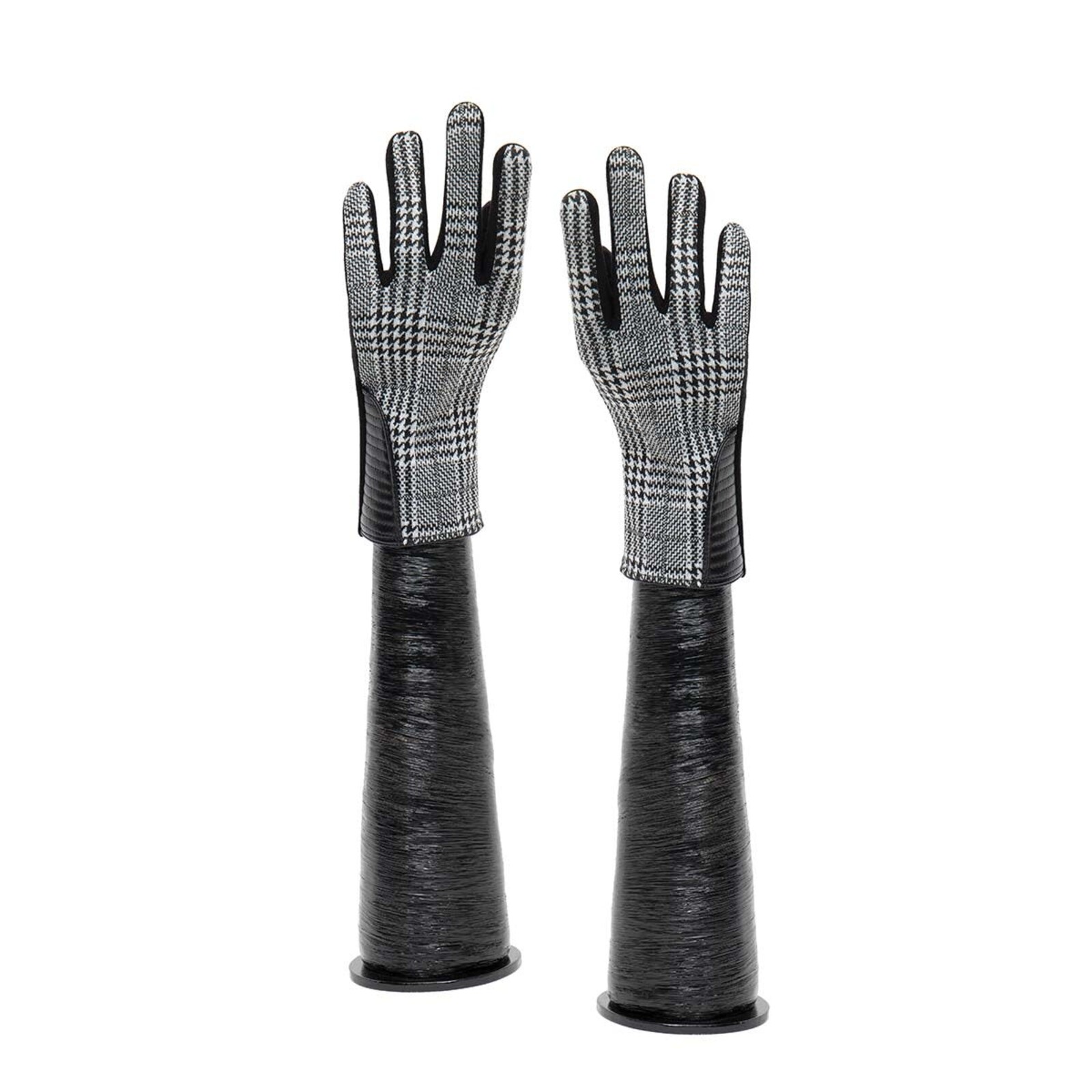 Meravic Black and White Plaid Gloves with Black Palm  X8035 loading=