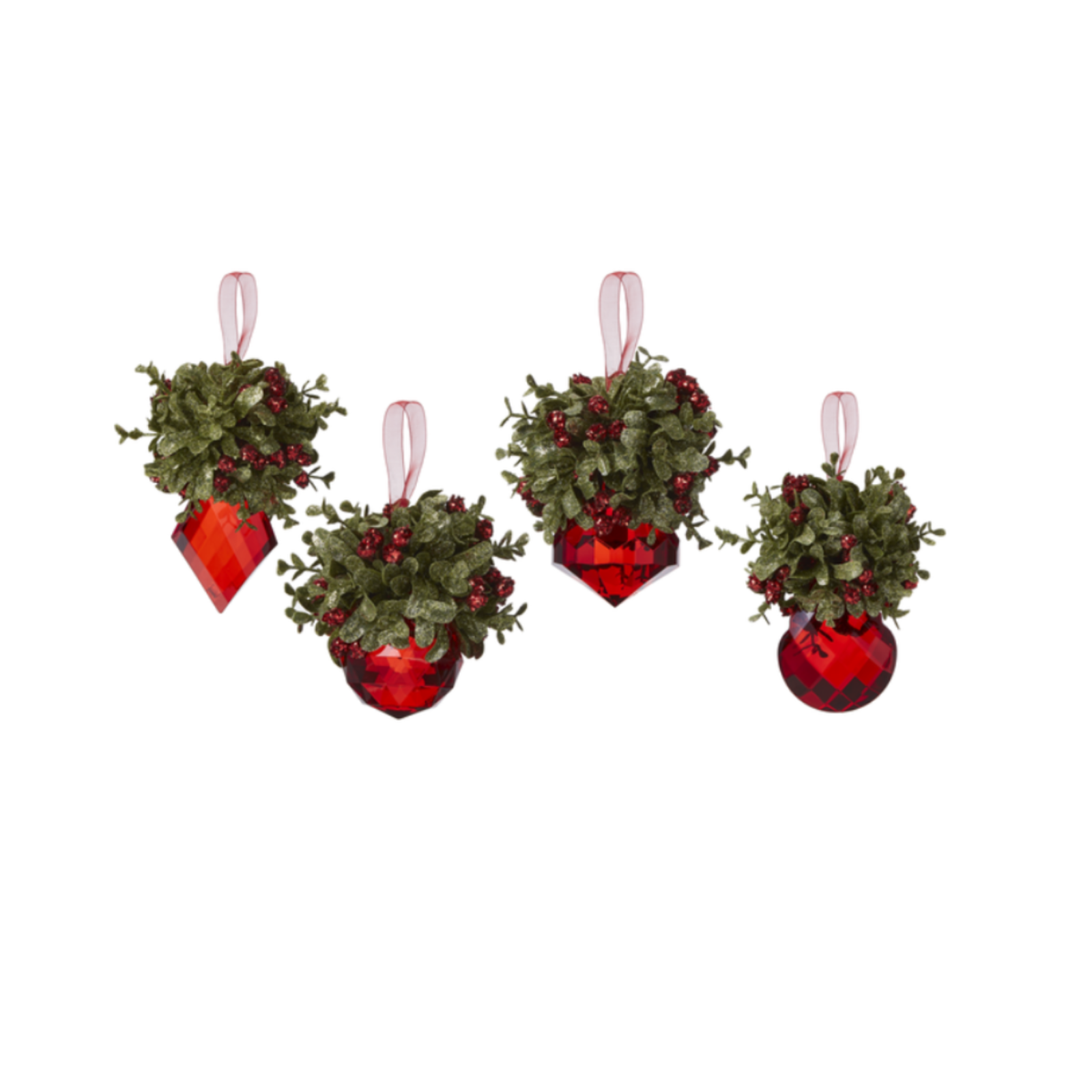 Ganz Red Jewel Mistletoe Ornament     KK506 loading=