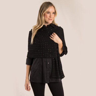 Simply Noelle Simply Noelle  Holiday Studded Wrap  WRP6028Black