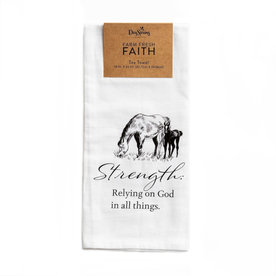 Dayspring Farm Fresh Faith Tea Towel-Strength  Horse   J1551