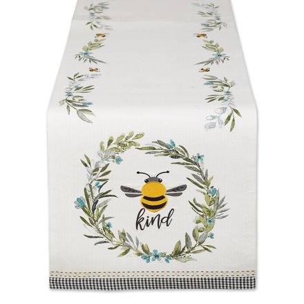 Design Imports DII Bee Kind Embellished Table Runner 753411
