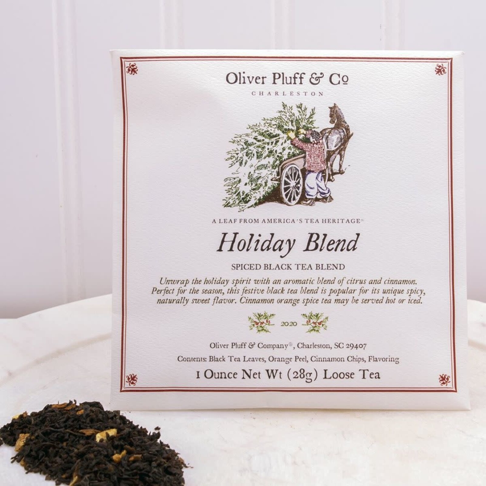 Oliver Pluff & Company Oliver Pluff's Holiday Blend - Tea Bags in Signature Tea Tin N-3752 loading=