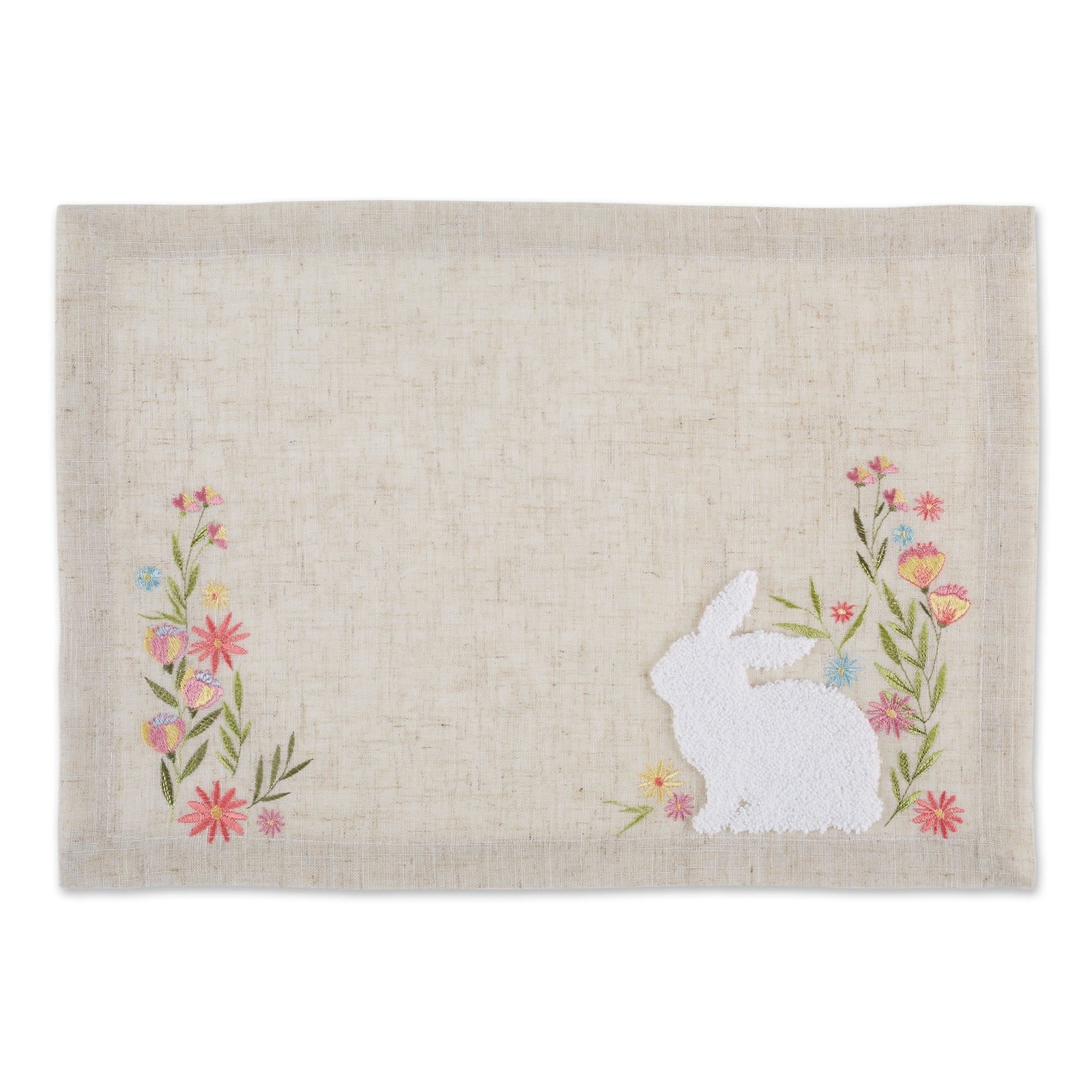 Design Imports DII Spring Meadow Embroidered Placemat 753588 loading=