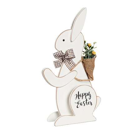 Evergreen Enterprises Wood Bunny with Artificial Table Décor  8TAW368