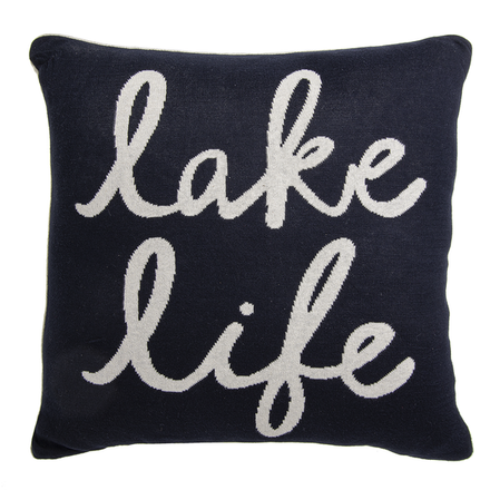 Ganz Navy & White "Lake Life" Pillow  CB174497