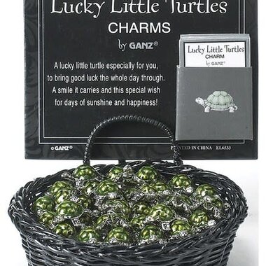 Ganz Lucky Little Turtles Charms in a Basket  EL6533