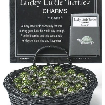 Ganz Lucky Little Turtles Charms in a Basket  EL6533