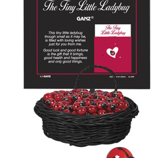 Ganz Tiny Little Ladybug Charms in a Basket   EL3490