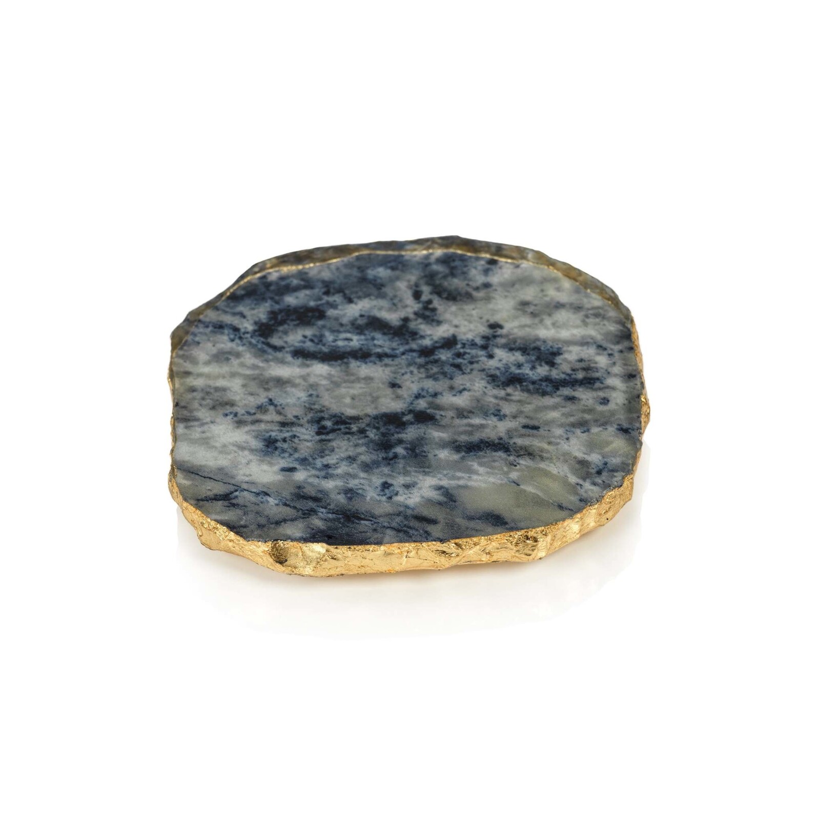Zodax Agate Marble Glass Coaster  Blue Tone CH-5957 loading=