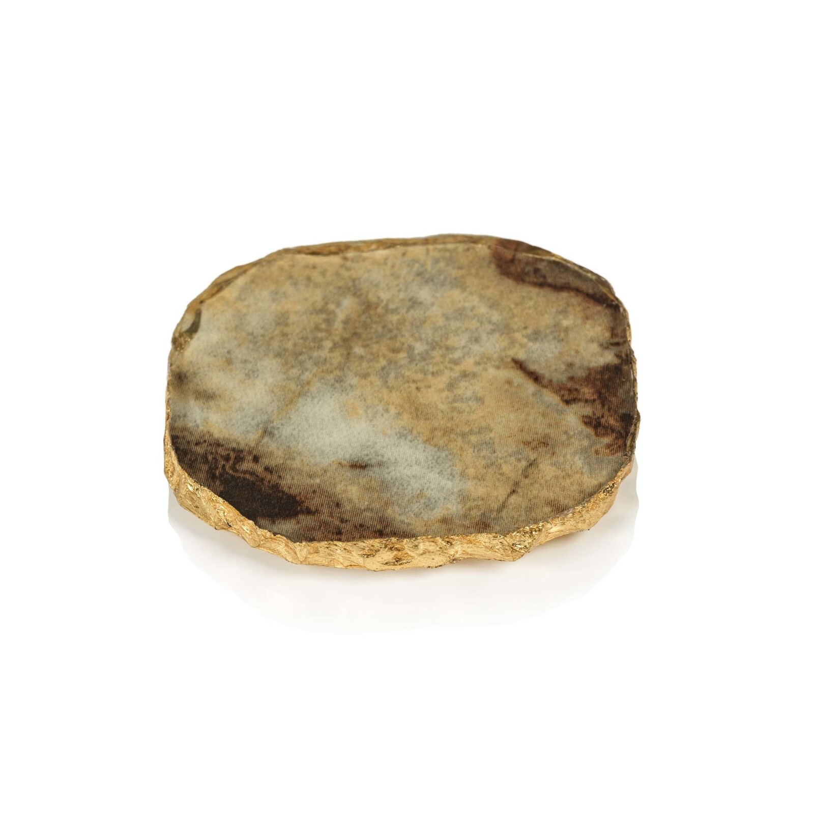 Zodax Agate Marble Glass Coaster  Browntone CH-5955 loading=