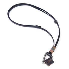 Mad Man LEATHER LOOP AND HOOK NECKLACE   3020d