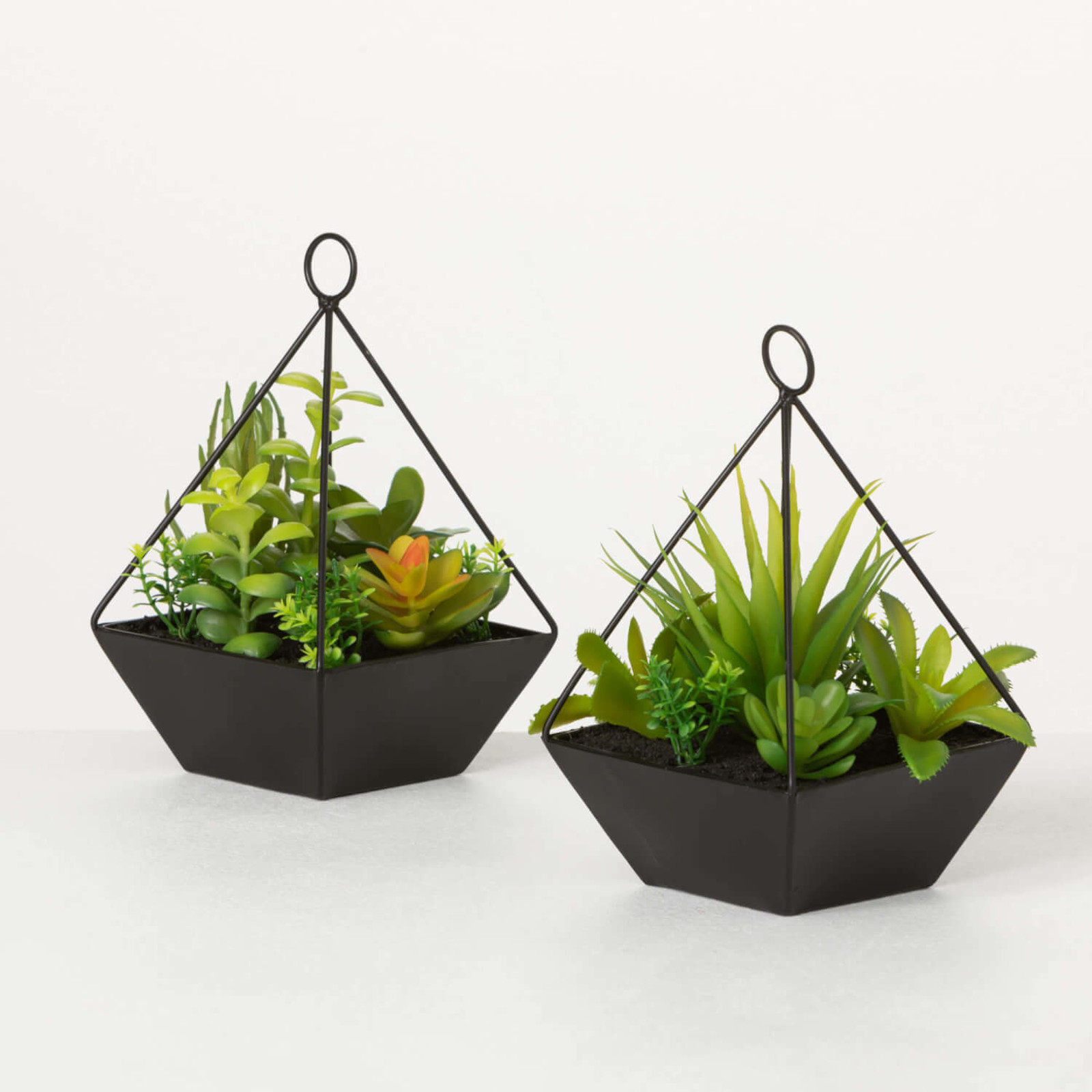 Sullivans SUCCULENTS IN PYRAMID PLANTER  02760POT loading=