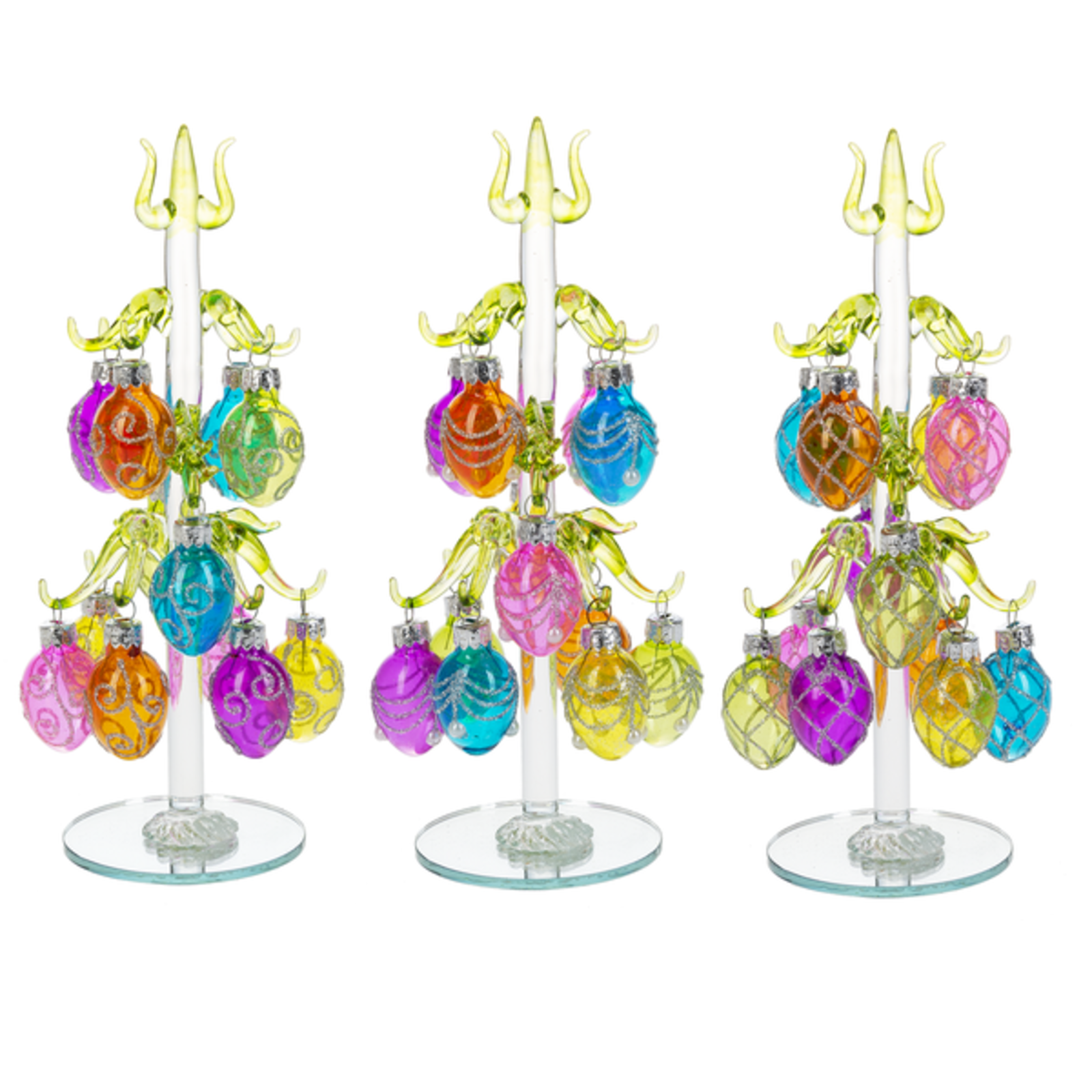 Ganz Handblown Easter Egg Tree with 12 Egg Ornaments  EA14937 loading=