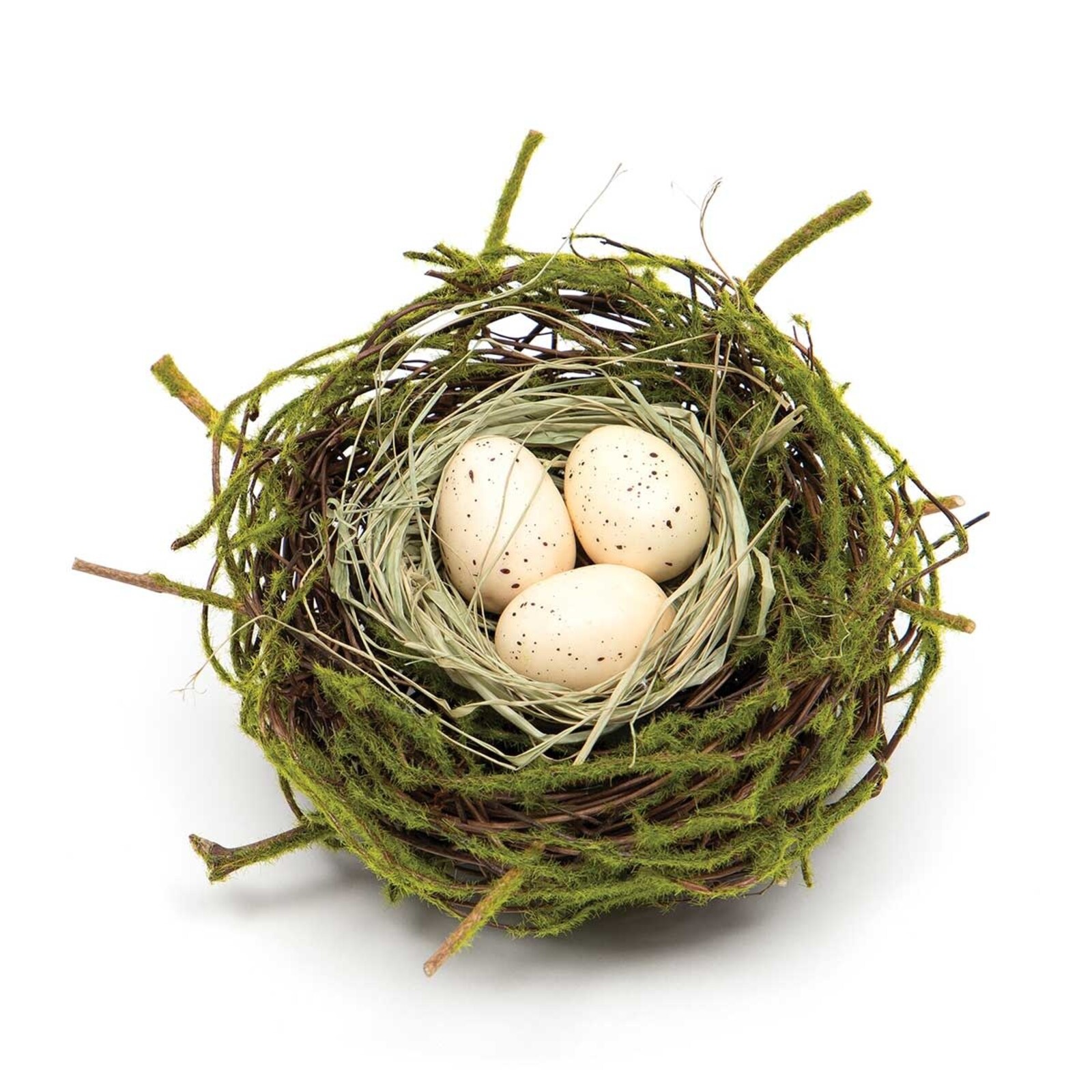 Meravic Twig Birds Nest with Natural Eggs  T5210NA loading=