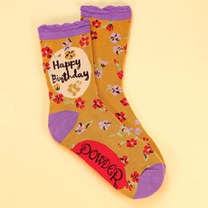 Powder Happy Birthday Floral Ankle  Socks   SOC487