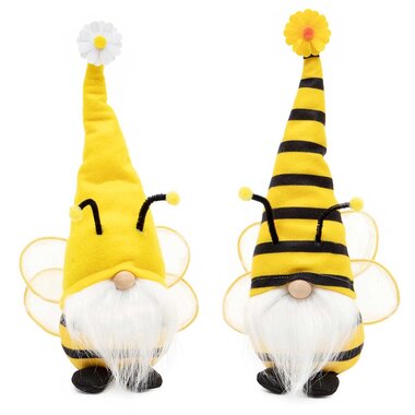 Meravic Buzz The Bee Gnome with Striped/Yellow 12.5" Large  T4552