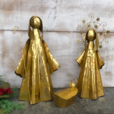 Trade Cie 14" Holy Family Gold Leafed