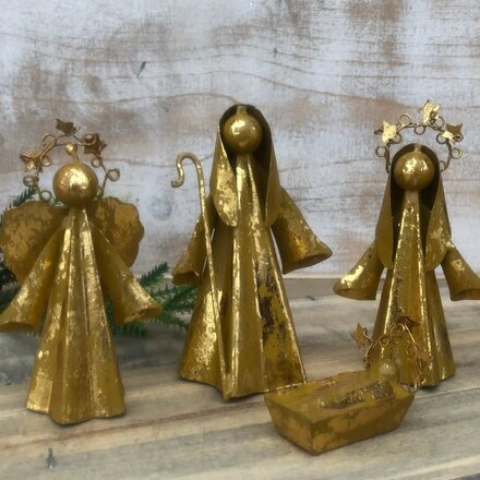 Trade Cie Mini Holy Family with Angel(SET OF 4)  JM92003S